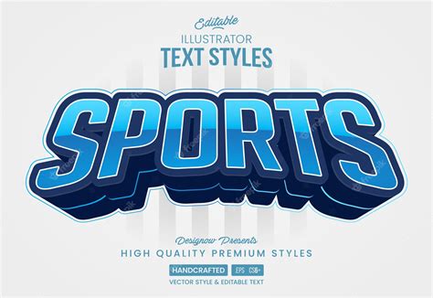 Premium Vector | Blue sports text style