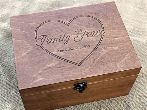 Personalized Jewelry Box Baby Memory Box Custom Jewelry Wood - Etsy