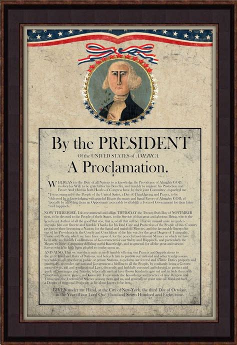 George Washington's Thanksgiving Proclamation Giclee Print by Tim Campbell - Etsy