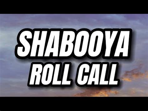 Hitkidd - Shabooya Roll Call (Lyrics) - YouTube