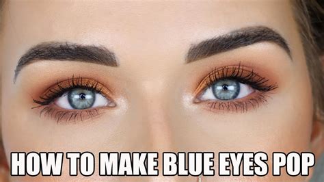 Best Eyeshadow Colors for Blue Eyes | Affordable Warm Toned Eye Makeup Tutorial - YouTube