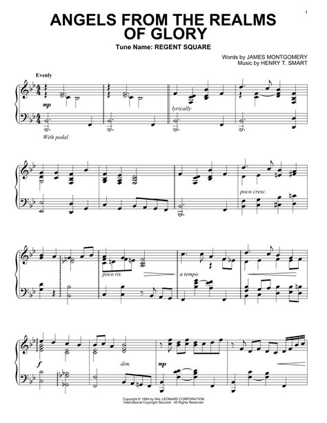 Angels From The Realms Of Glory | Sheet Music Direct