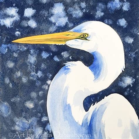 Egret Painting - Etsy