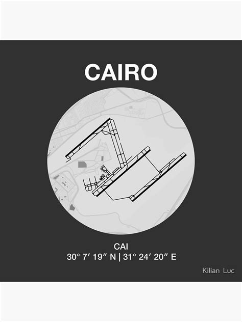 "Cairo airport map (light)" Poster by KilianLuc | Redbubble