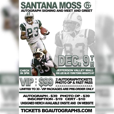 Santana Moss - Product – BG Autographs