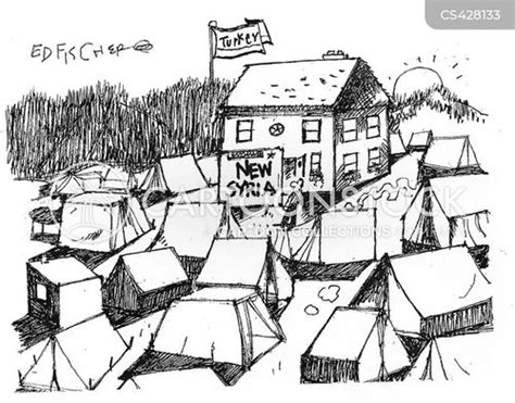 Refugee Camp News and Political Cartoons