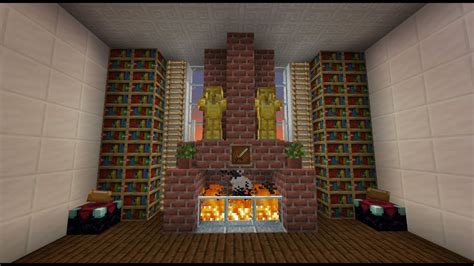 Minecraft Modern House Fireplace