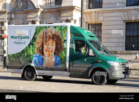 Morrisons home delivery van hi-res stock photography and images - Alamy