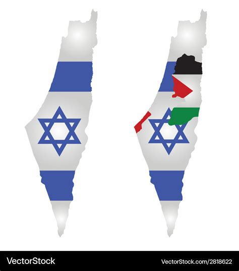 Flag Map Of Israel