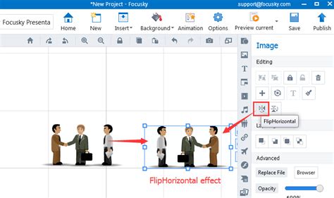 How to flip the image horizontally and vertically - Focusky Knowledge Base