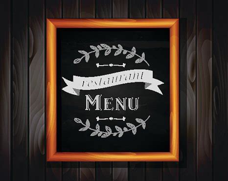 Menu On Chalkboard Stock Clipart | Royalty-Free | FreeImages