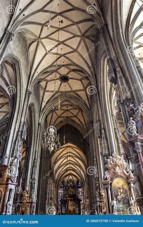 Interior of St. Stephen S Cathedral, a Medieval Catholic Church in the Center of Vienna ...