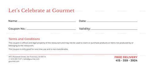 Restaurant Lunch Coupon Template in PSD, Word, Publisher, Illustrator ...