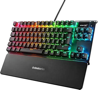 SteelSeries Apex 7 TKL Mechanical Gaming Keyboard, OLED Display, Red Switches, English QWERTY ...