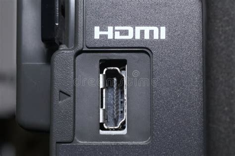 An HDMI port close up stock image. Image of port, television - 275375989