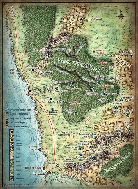 North Sword Coast - Phandalin Area - Combined map with Adventure Markers : r/DungeonsAndDragons