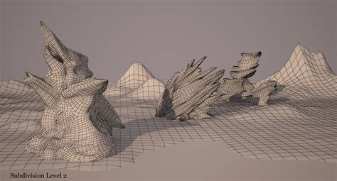 3d model of alien landscape