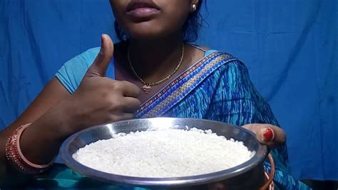 Raw Rice🍚🍚 Eating Girl Indian - YouTube