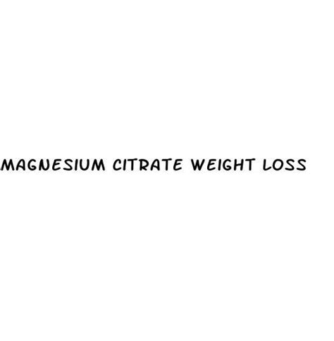 Magnesium Citrate Weight Loss | Micro-omics