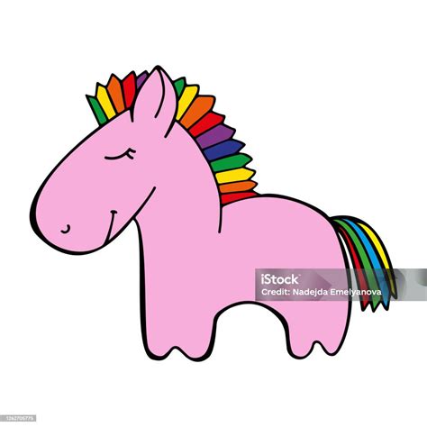 Pink Pony Stock Illustration - Download Image Now - Animal, Art ...