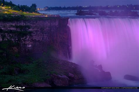 Niagara Falls Light Show Nighttime Canada Ameican Side | HDR ...