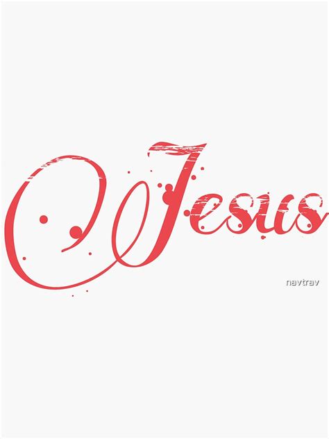 "Jesus Script" Sticker by navtrav | Redbubble