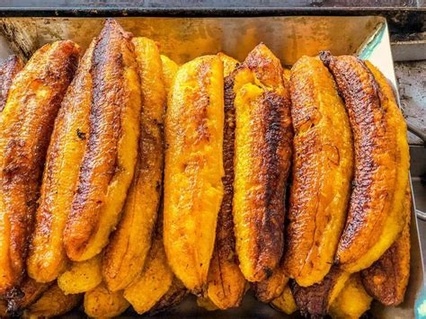 grilled bananas sitting on top of a metal pan