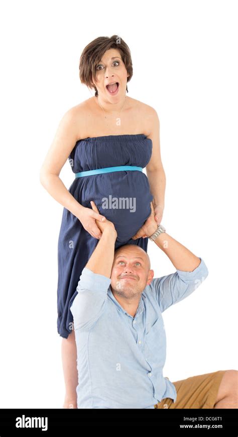 Funny pregnancy photoshoot hi-res stock photography and images - Alamy