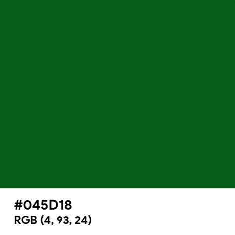 Devil Green color hex code is #045D18