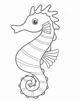 Seahorse Coloring Pages Free Printable PDF sketch template