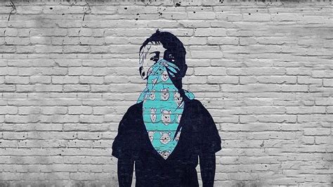 grey brick wall, graffiti, children, artwork, vandalism, one person HD wallpaper | Street art ...