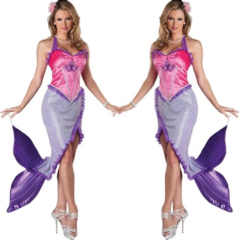 Free Shipping Sexy Ariel Pink Adult Mermaid Tail Costume With Monofin ...