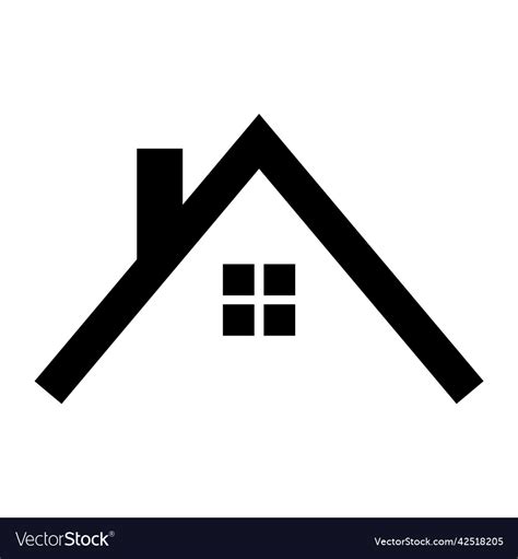 Roofs house silhouette icon city concept template Vector Image