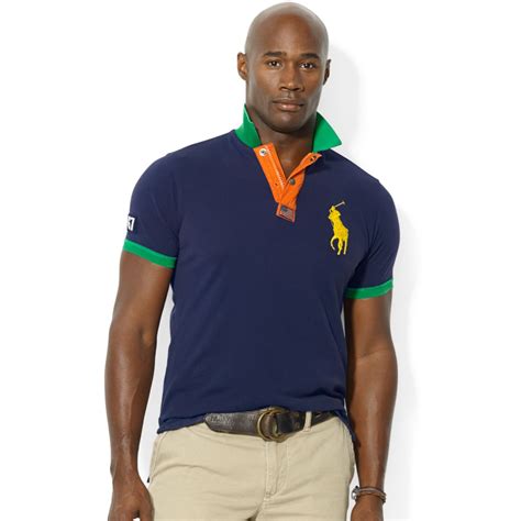 Ralph Lauren Polo Big and Tall Classicfit 67 Mesh Polo in Blue for Men ...