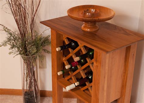 Custom Cherry Wine Rack Table by Parkinsons Custom Woodworks | CustomMade.com