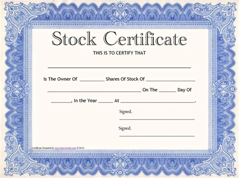 Free Stock Certificate Template - PDF | 1876KB | 1 Page(s)