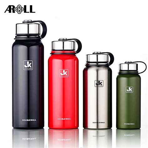 800ml 1000ml 1500ml Portable Thermos Bottle Vacuum Flask Stainless Steel Large Outdoor Travel ...