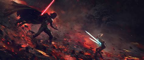 2560x1080 Ahsoka Tano Vs Darth Vader 2560x1080 Resolution HD 4k ...