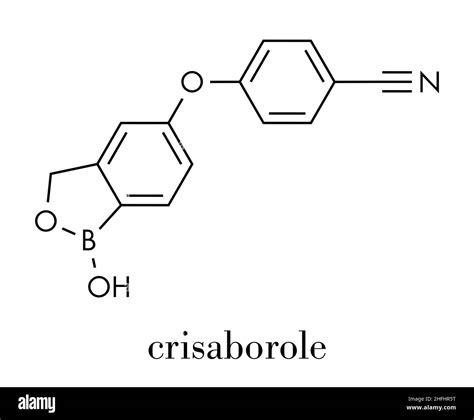 Crisaborole eczema drug molecule (Phosophodiesterase-4 inhibitor). Skeletal formula Stock Vector ...