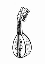 Coloring Page mandolin  Free Printables Img 9588 sketch template