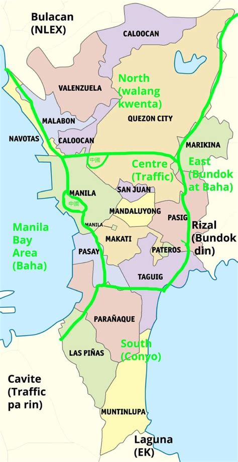 Metro Manila Subway Map, Outline of Metro Manila - Wikipedia, Главная ...