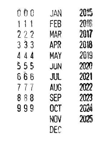 Estampilla Fechas Meses Y Años Foto de stock y más banco de imágenes de ...