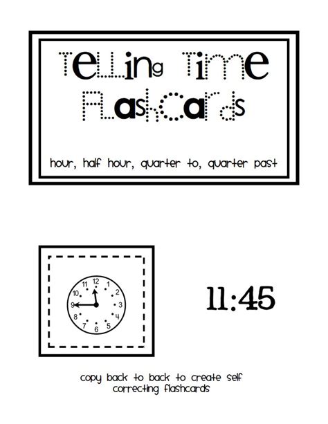 Telling Time Flashcards.pdf - Google Drive | Telling time practice, Math time, Kids learning