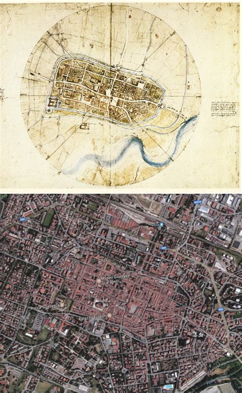 Leonardo da Vinci Made This Aerial Satellite Map of Imola, Italy in 1502, Here's How - TechEBlog