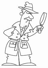 Detective Coloring Pages For Kids sketch template