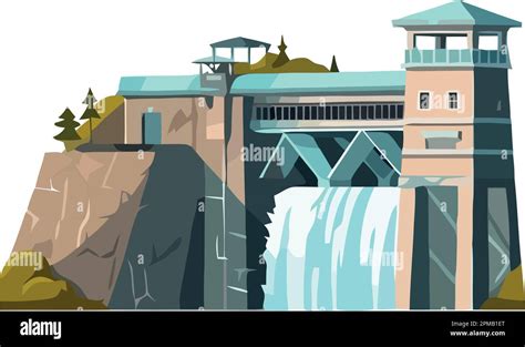 water dam architecture modern icon Stock Vector Image & Art - Alamy