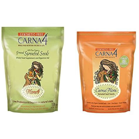 Carna4 Nutritional Sprouted Seeds Dog Biscuits Variety Pack - 16-18 ...