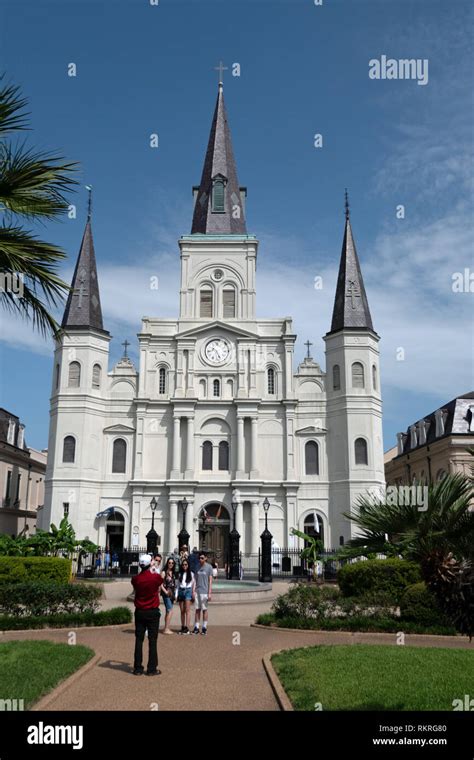 The Cathedral-Basilica of Saint Louis, also called St. Louis Cathedral ...