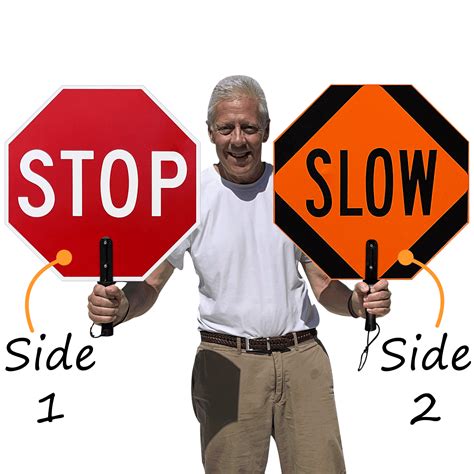 STOP SLOW Signs - Hand Held - Hand Held Stop Sign Paddles