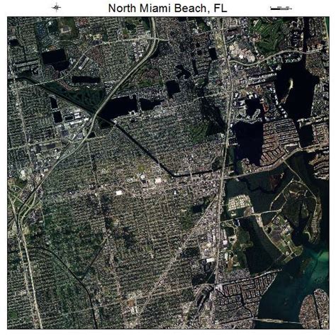 Aerial Photography Map of North Miami Beach, FL Florida